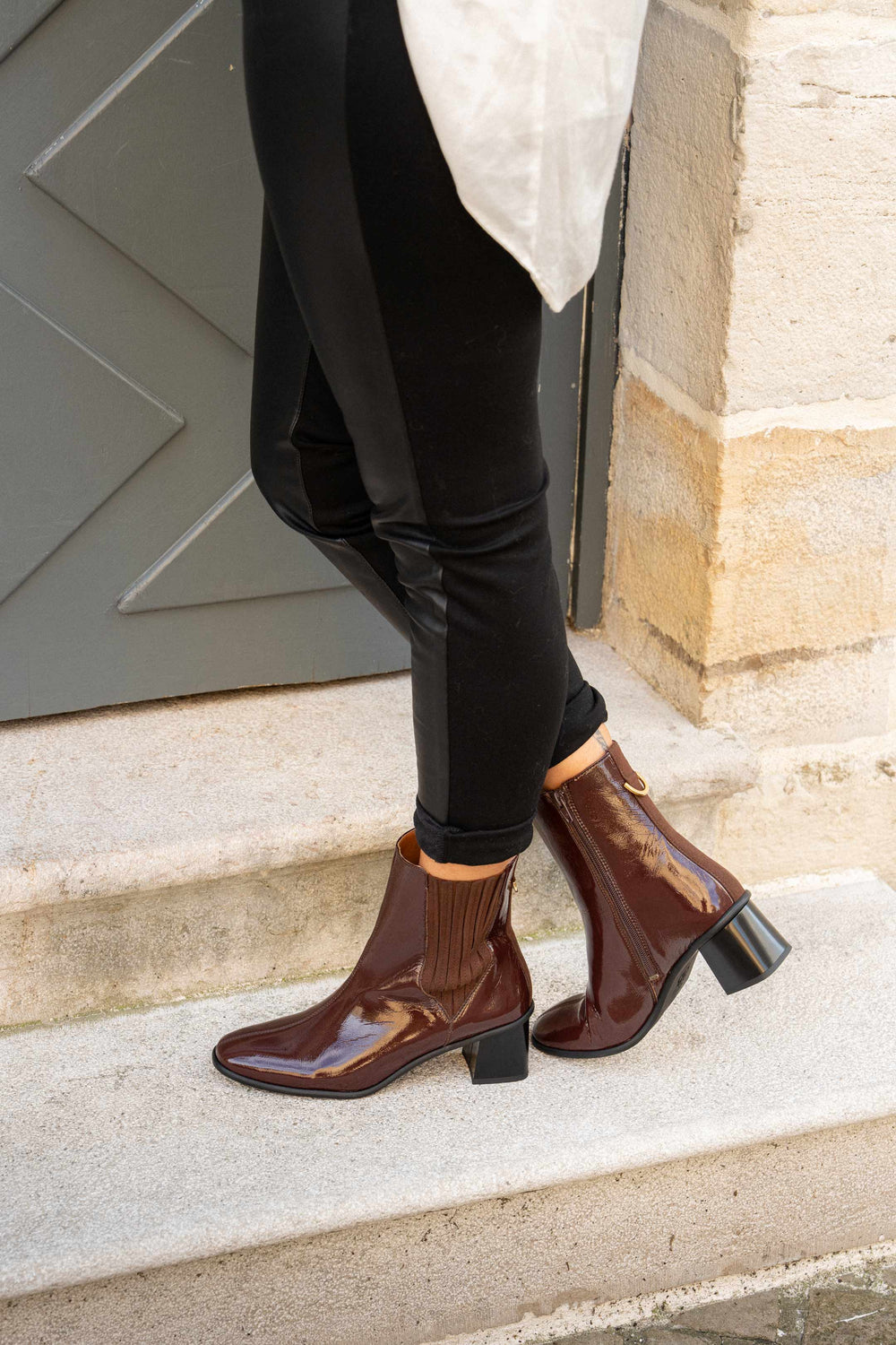 Bottines Milady - Moka Vernis